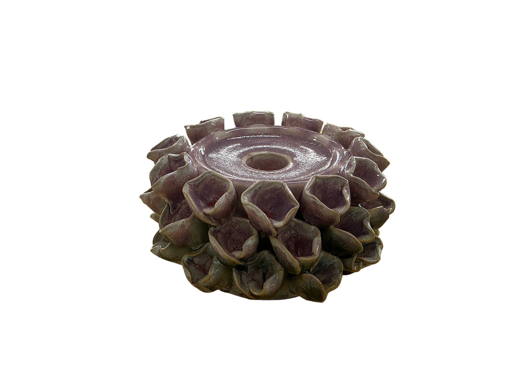 Purple Coral Candle Holder