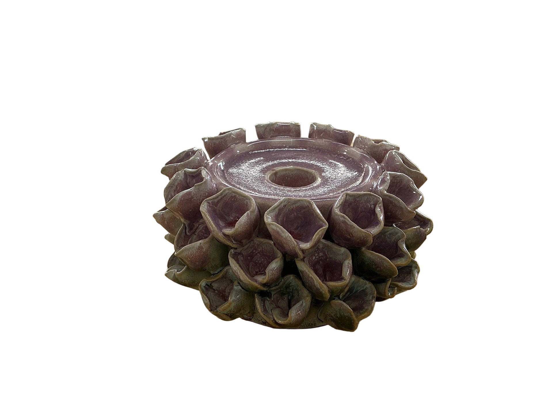 Purple Coral Candle Holder