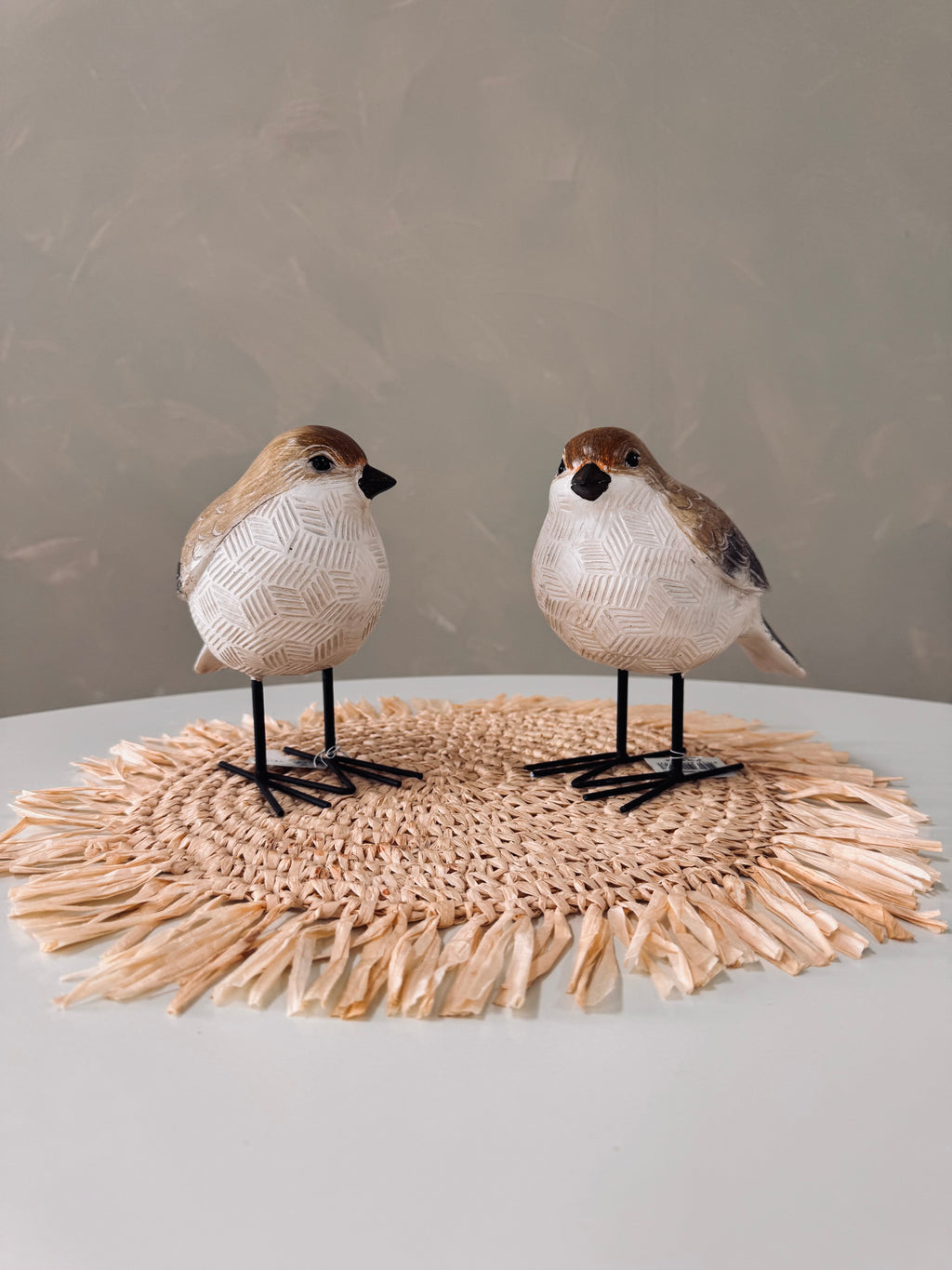 Neutral Bird Decor Set
