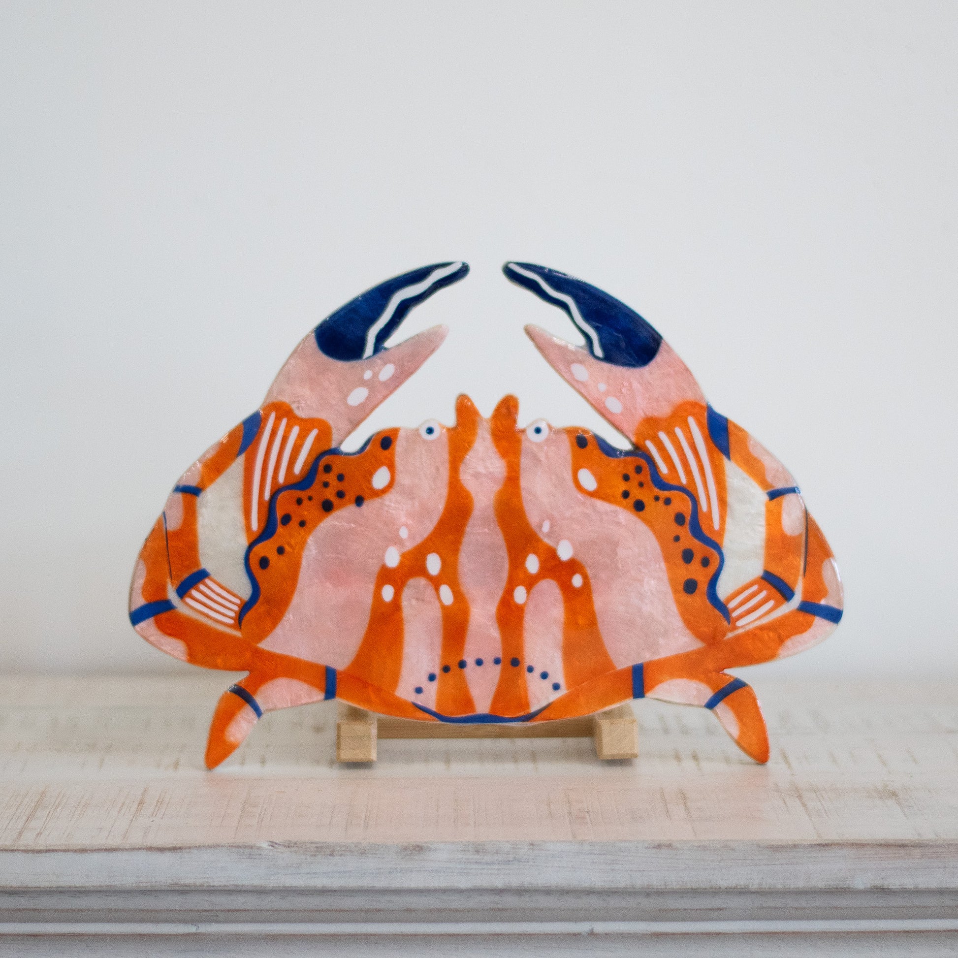 Beach Club Orange Crab Wall Art