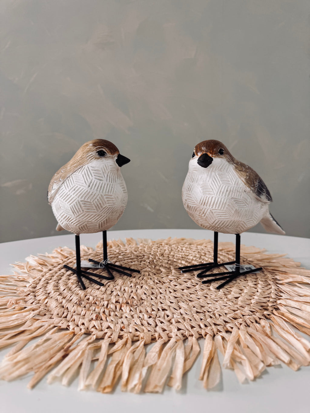 Neutral Bird Decor Set