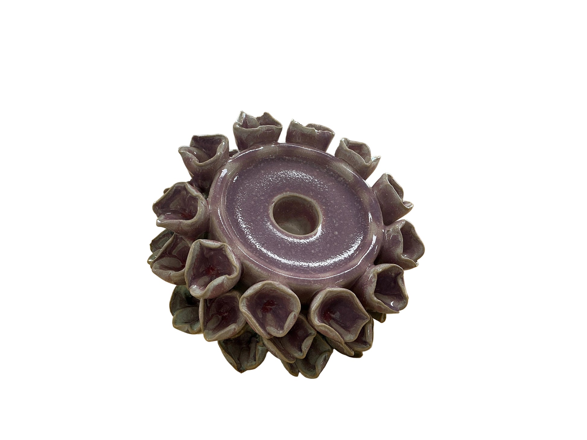 Purple Coral Candle Holder