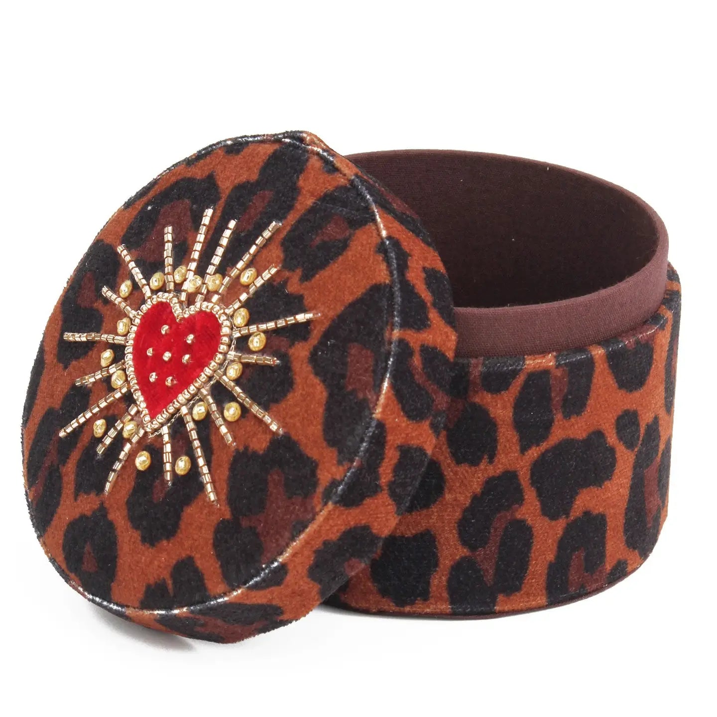 Leopard Heart Trinket Box